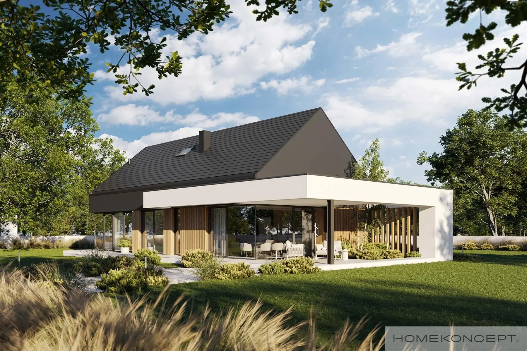 Projekt gotowy Projekt HomeKONCEPT 144 (HomeKONCEPT) — wizualizacja domu jednorodzinnego
